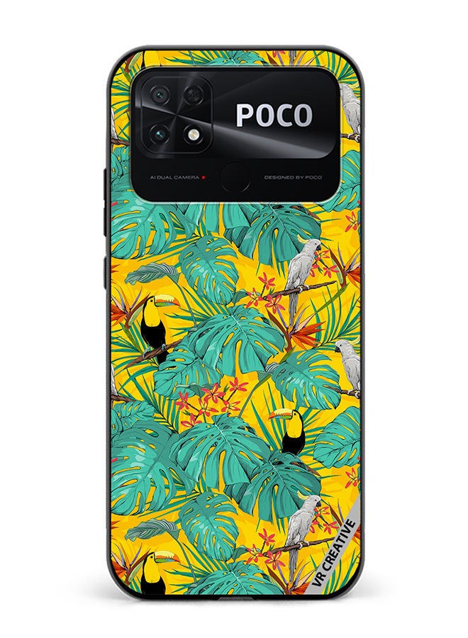 VR CREATIVE Protective Case Cover For Xiaomi Poco C40 Jungle Bird Design Multicolour - Image 1