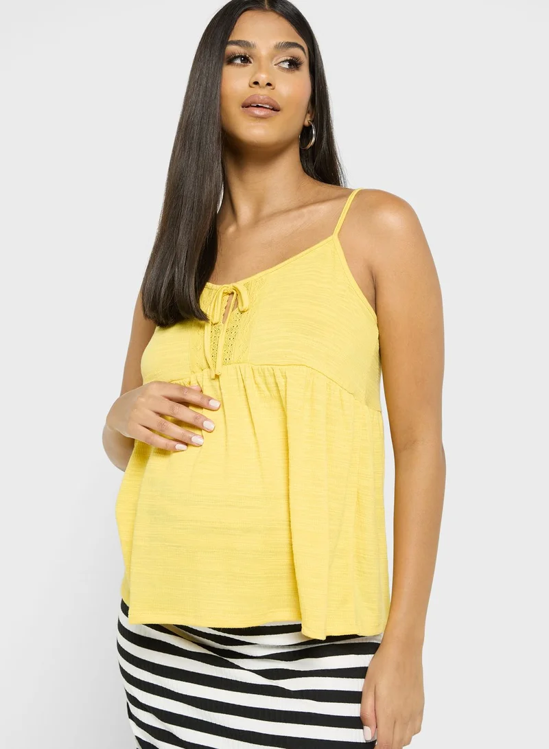 Only Maternity Strappy Tie Detail Top