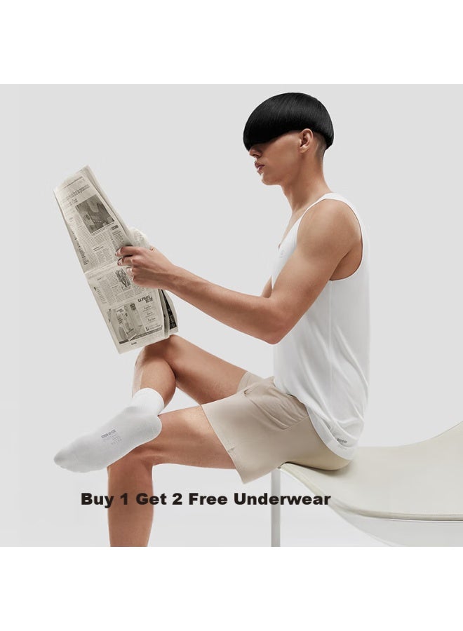 Bananain Silver Skin 500a Men's Aladdin Pants Loose Boxer Briefs 7a Antibacterial Cotton Crotch 50 Modal Breathable Home Pants - Image 2