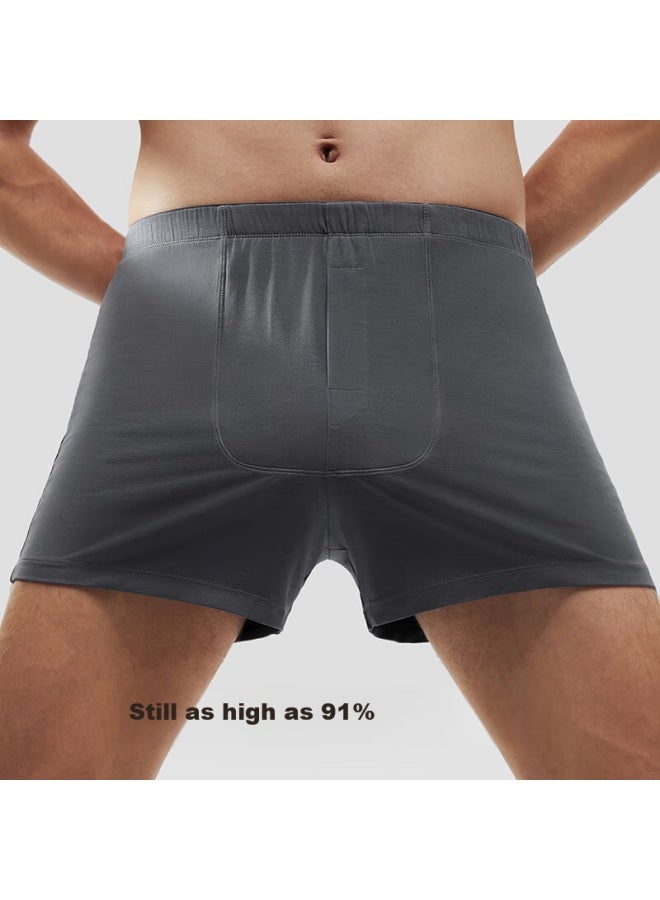 Bananain Silver Skin 500a Men's Aladdin Pants Loose Boxer Briefs 7a Antibacterial Cotton Crotch 50 Modal Breathable Home Pants - Image 3