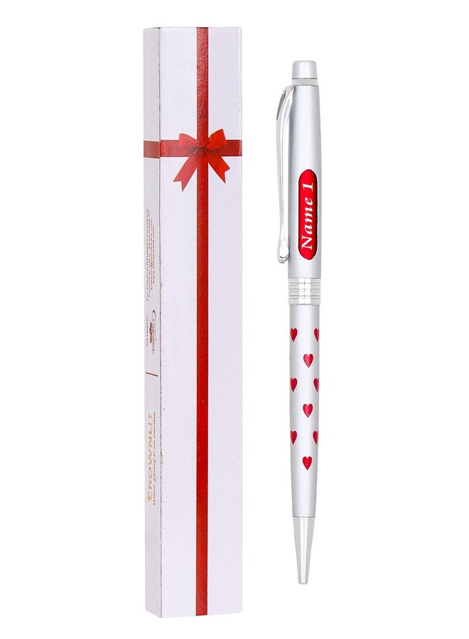CrownLit Surprise Pen For Valentines,2 Names On 1,Blue - Image 1