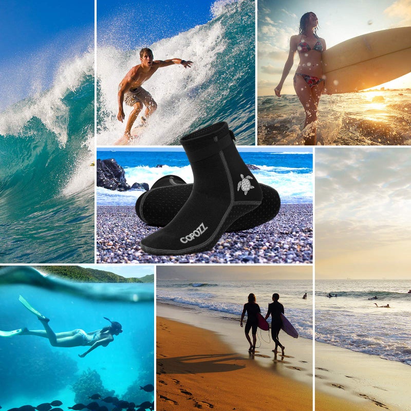 COPOZZ Diving Socks 3mm Neoprene Beach Water Socks-Anti Slip for Snorkel Swim Youth Men Women - Image 5