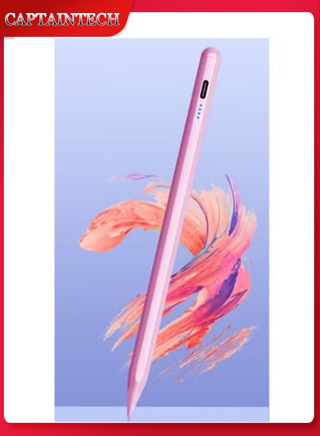 Captaintech Pink Stylus Pen for iPad (2018-2024) – Compatible with iPad 9th/10th Gen, Pro 11/12.9”, Air, u0026 Mini | Apple Pencil 2nd Gen Alternative - Image 1