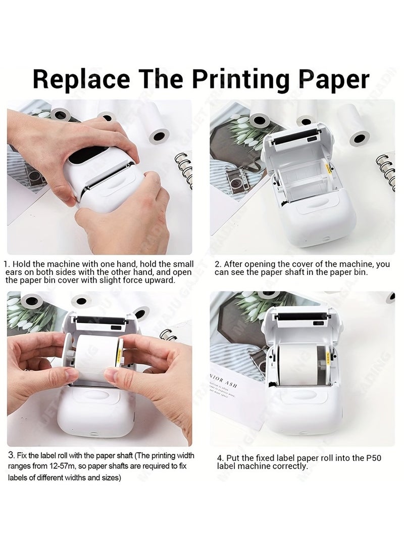 Hihonor P50 2 Inch Label Printer Mini Labeler Wireless Photo Thermal Printer Price Label Sticker  - Image 4