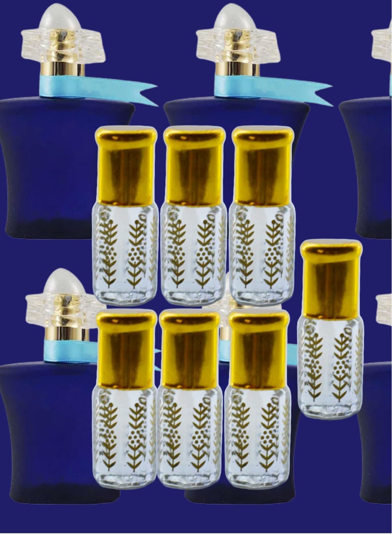 7 قطع زيت عطري بلو ليدي نسائي الشفاف الأصلي 3مل