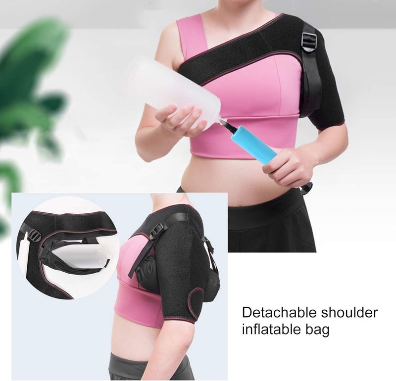 klarako Shoulder Brace for Men and Women Shoulder Support Wrap Arm Sling Shoulder Stroke Hemiplegia Dislocation Recovery Tools with Inflatable Bag and Pump(Right) - Image 3
