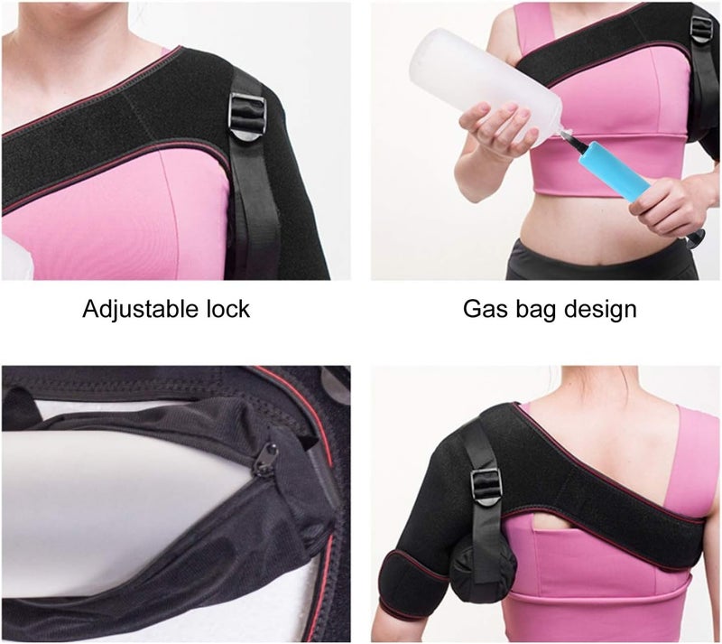 klarako Shoulder Brace for Men and Women Shoulder Support Wrap Arm Sling Shoulder Stroke Hemiplegia Dislocation Recovery Tools with Inflatable Bag and Pump(Right) - Image 4