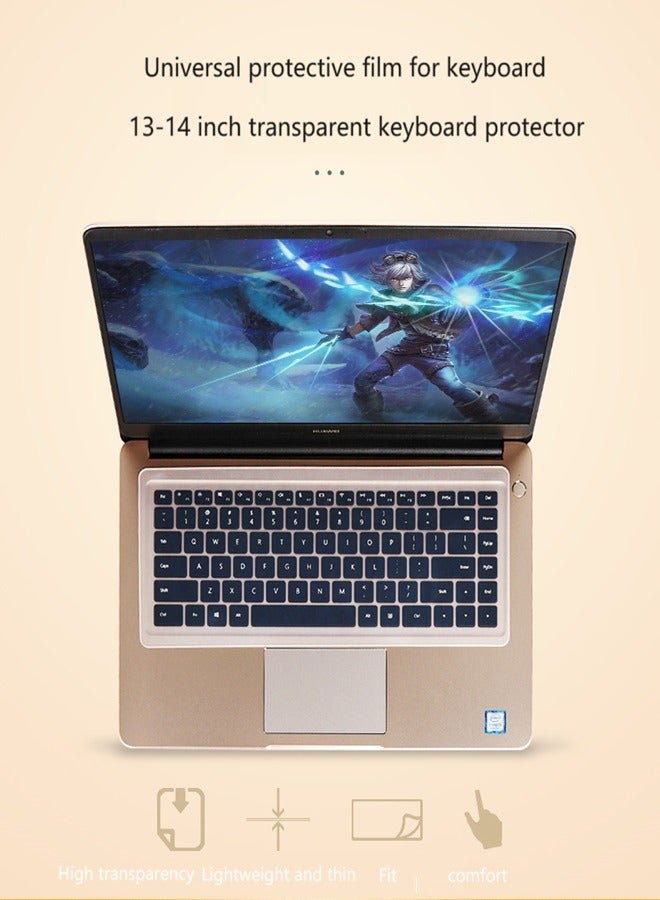 Computer silicone keyboard protective cover 13 14 desktop transparent dustproof pad - Image 2