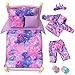 K. T. Fancy KT Fancy 8 PCS 18 Inch Girl Doll Clothes and Accessories Sleeping SheetPajamasEye MaskUnicorn SlippersPillowDoll and Bed are Not Included - Image 4