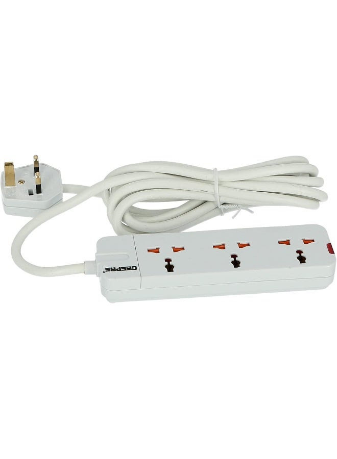 GEEPAS Geepas 3 Way Extension Socket 13A - Charge Multiple Devices with Child Safe, Extra Long Cord & Over Current Protected | Ideal For All Electronic Devices  - Image 4