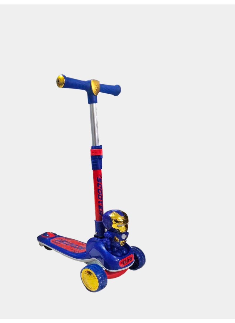 Prime **Three-Wheeled Kids Scooter with Superhero Design – Perfect for Enhancing Balance and Developing Motor Skills in a Fun and Safe Way! (Blue Color)**  - Image 2