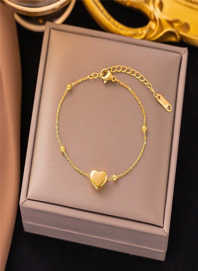 Thrillz Valentine Gift For Girlfriend Anklet For Women Gold Plated Heart Chain Anklet For Women Girls With Heartbox Love Gifts - Image 2