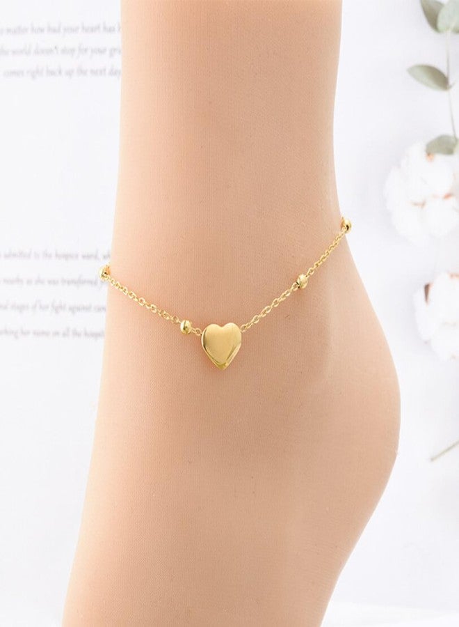 Thrillz Valentine Gift For Girlfriend Anklet For Women Gold Plated Heart Chain Anklet For Women Girls With Heartbox Love Gifts - Image 5