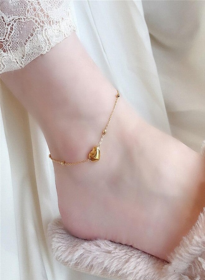 Thrillz Valentine Gift For Girlfriend Anklet For Women Gold Plated Heart Chain Anklet For Women Girls With Heartbox Love Gifts - Image 3