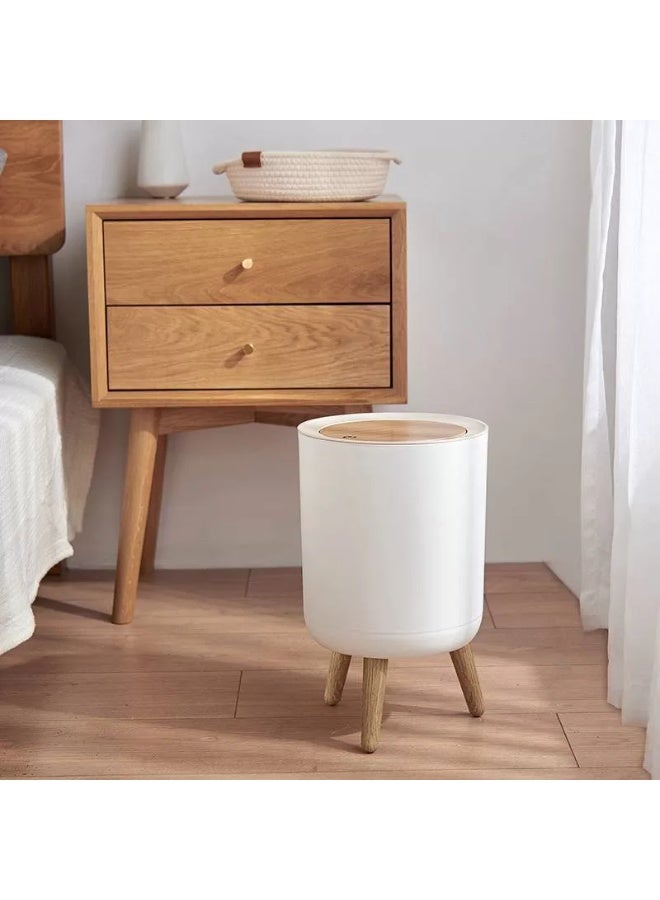 🧺 Touch Basket with Head Cover - Stylish Wooden Leg Base - Image 3