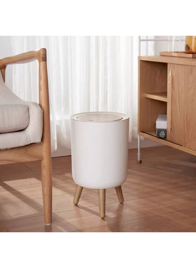 🧺 Touch Basket with Head Cover - Stylish Wooden Leg Base - Image 2