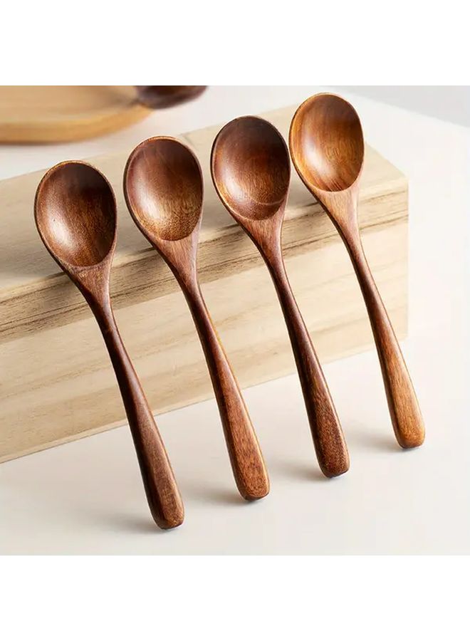 Handcrafted Vintage Wooden Spoon Set 1pc Durable Kitchen Utensil For Cooking Serving - Image 2