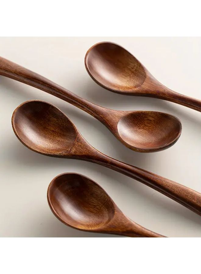 Handcrafted Vintage Wooden Spoon Set 1pc Durable Kitchen Utensil For Cooking Serving - Image 4
