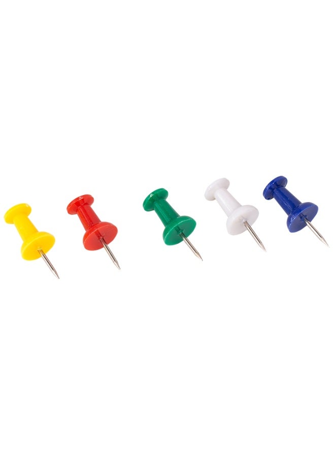 Deli Push Pins 23 mm Strong Grip for Notice Board Office and School Use Assorted Colours - Image 2