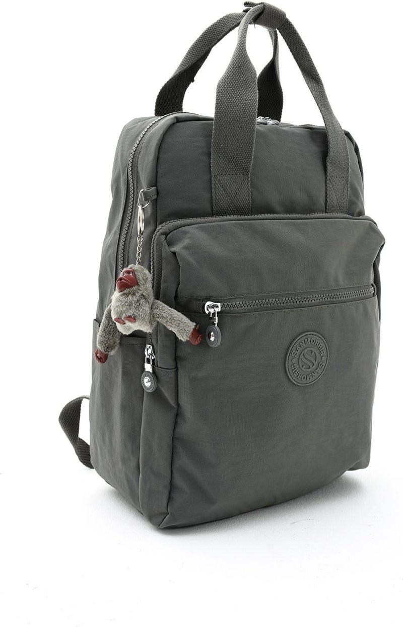 Çanta Trend Bag Trend Sanmorris Unisex Water Resistant Crinkle Fabric Multi Compartment Large Size Laptop School and Backpack Bag  - Image 2