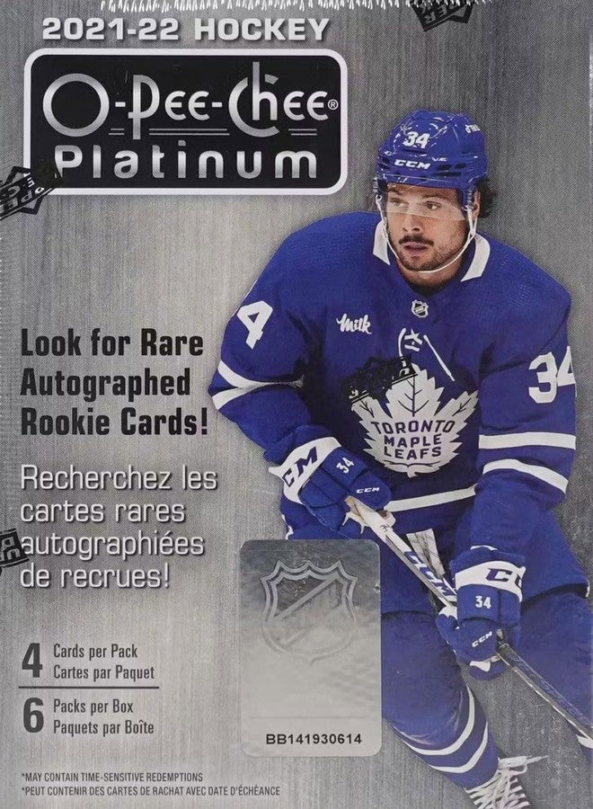 Upper Deck 2021 2022 Upper Deck O Pee Chee PLATINUM Hockey Series Factory Sealed Unopened Blaster Box Brand New Released in June of 2023 - Image 1