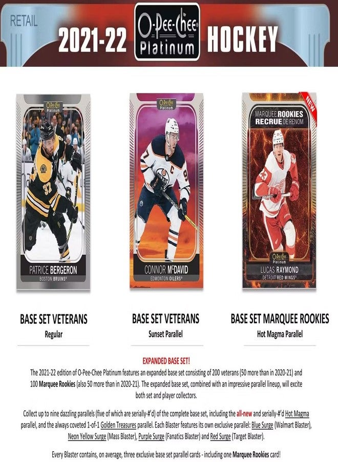 Upper Deck 2021 2022 Upper Deck O Pee Chee PLATINUM Hockey Series Factory Sealed Unopened Blaster Box Brand New Released in June of 2023 - Image 2