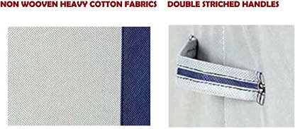 SKYLII 68 L Laundry Basket for Clothes With Lid and Handles Durable and Collapsible Laundry Clothes Toys storage Bag Foldable Laundry Bin for Dirty Clothes Pack of 2 GREY Blue Strip - Image 3