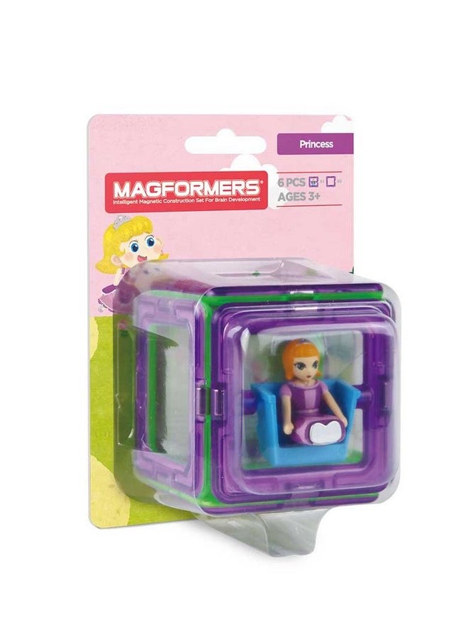 Magformers Princess Character 6 Pieces Add On Rainbow Colors Educational Magnetic Geometric Shapes Tiles Building Stem Toy Set Ages 3+  - Image 2