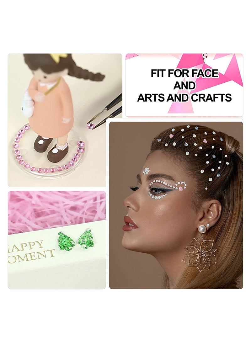 NIBEMINENT Face Gems 8 Sets Jewels Stick On Mardi Gras Outfit Accessories For Women Eyeshadow Nail Hair Rhinestones Stickers Glitter Body Markers Makeup - Image 2