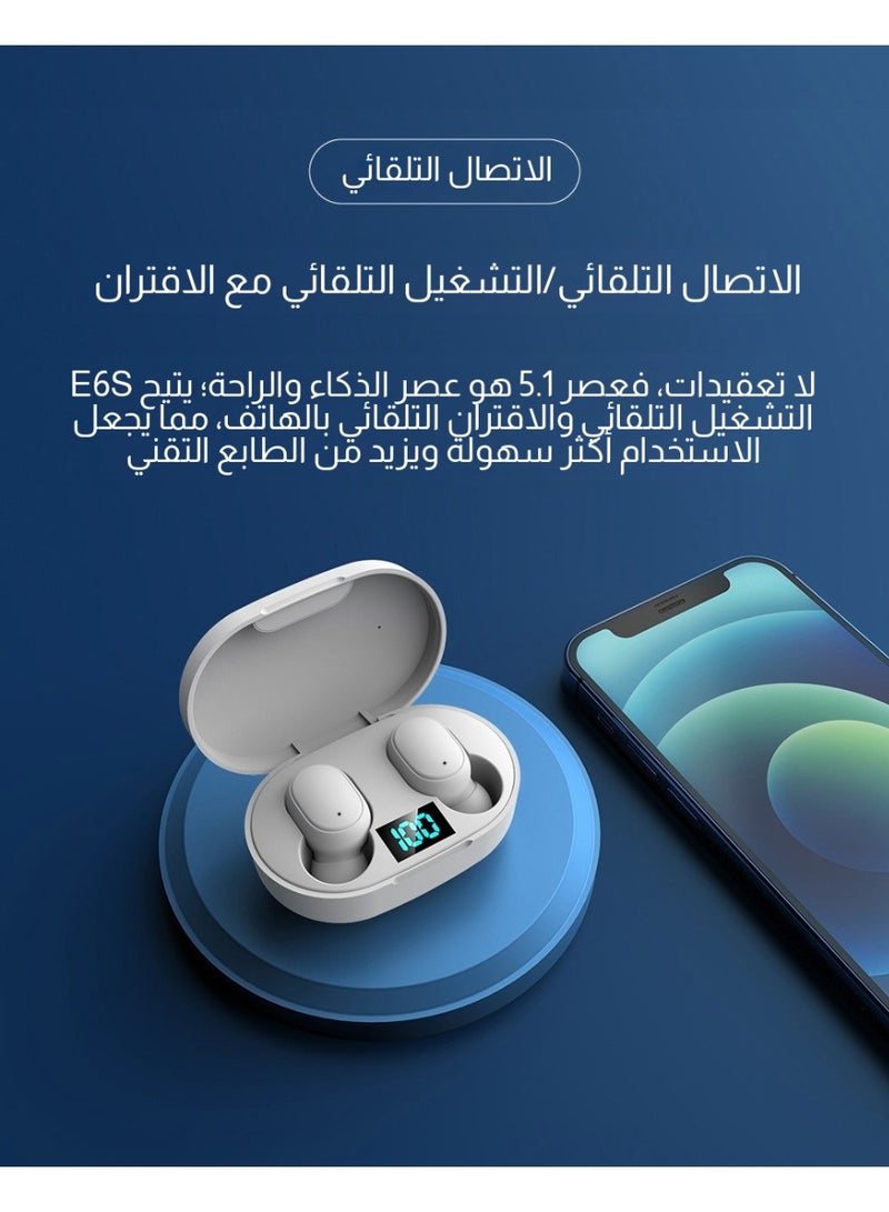 سماعات أذن لاسلكية بتقنية بلوتوث TWS، سماعات أذن ستيريو عالية الدقة تعمل باللمس، مقاومة للعرق، شحن سريع من النوع C مع علبة شحن، مثالية للرياضة والتنقلات اليومية - Image 3