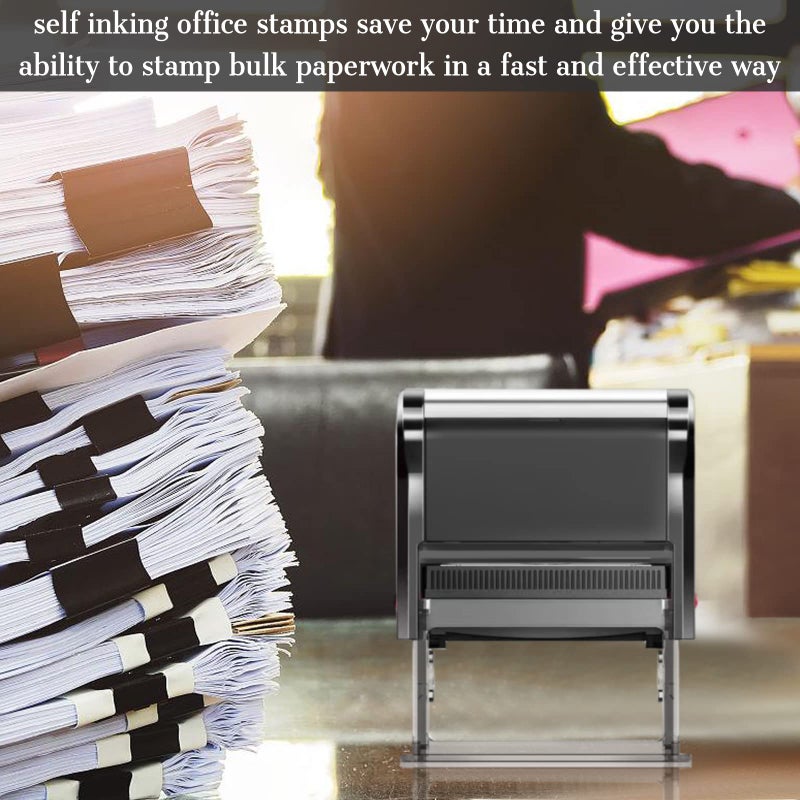Bertiveny Paid Stamp with Date Office Stamps Self Inking Personalized for Business Supplies Custom Rubber Business Stamps for Office Supplies Paids Stamp with Check No. Red(Paid with Check NO. & Date) - Image 3