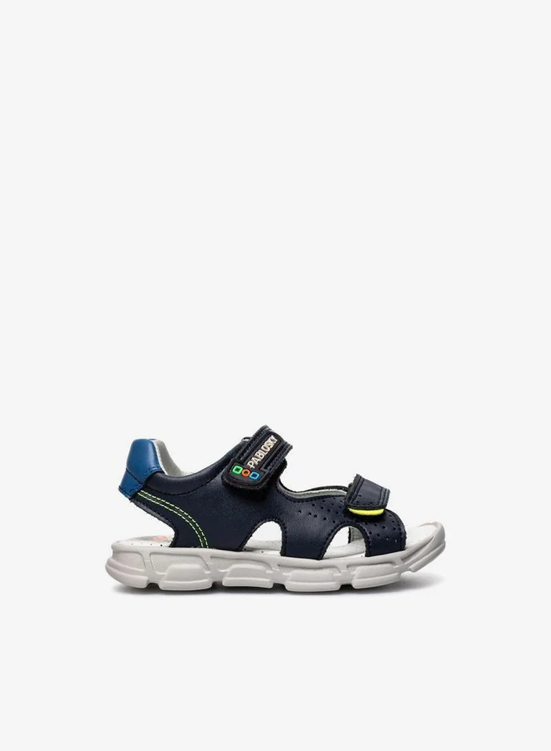 بابلوسكي Boys Leather Hook & Loop Strap Sandals