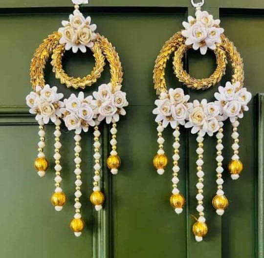 Sellplus Amazing Design Handicraft Wall Hanging with Flower Gota Ball for Home Decoration and All Festival Decor
