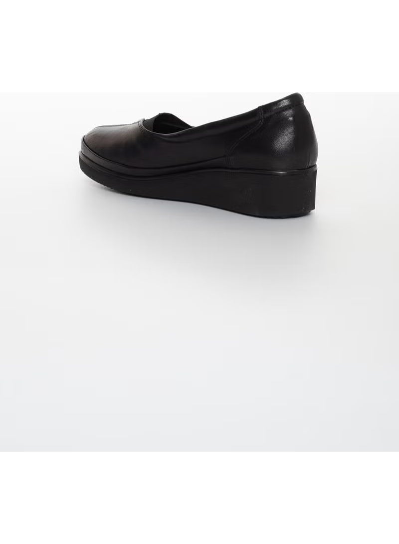 Slices Shoes Leather Orthopedic Upper Elastic Black Women's Shoes - Image 4