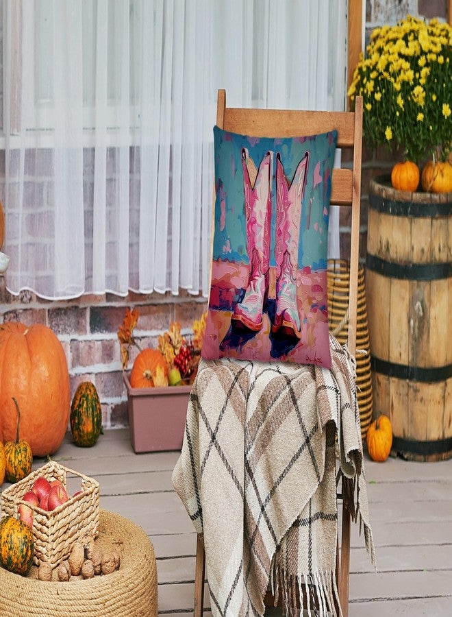 PUHEI Western Pillow Covers 18x18, Western Pink Cowgirl Boots Decorative Pillow Covers for Couch Sofa, Cowgirl Room Decor, Pink Western Decor, Western Home Decor, Western Room Decor - Image 4