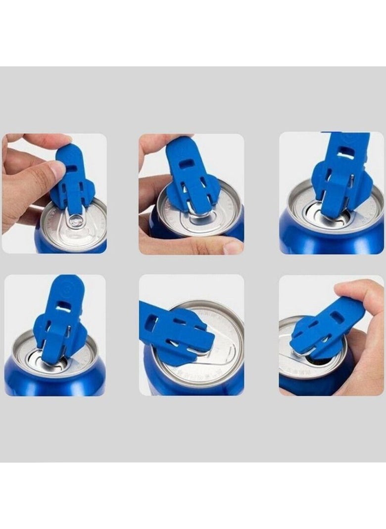 Generic - 6pcs Premium Manual Can Opener Set - Easy Kitchen Tool for Soda, Beer, and Beverage Cans with Protective Shields - Durable Plastic Tab Openers for Smooth Edges - Image 1