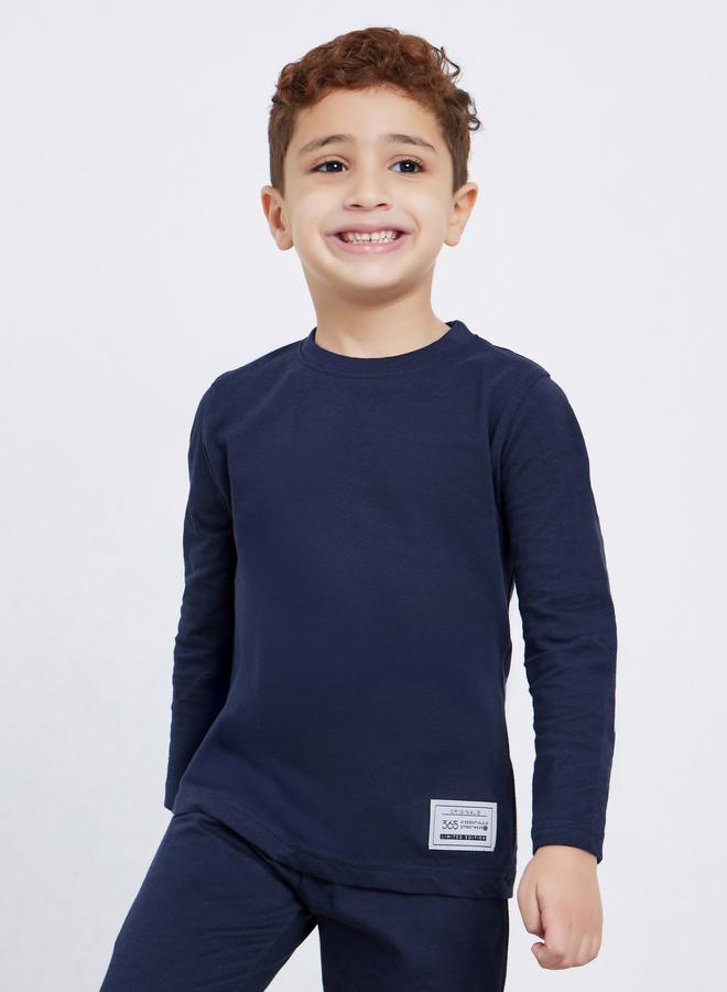 Styli Boys Navy Long Sleeve T-Shirt and Joggers Set - Image 2