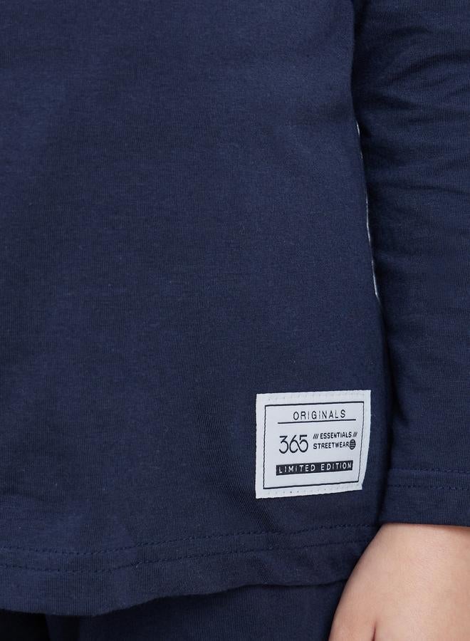 Styli Boys Navy Long Sleeve T-Shirt and Joggers Set - Image 3