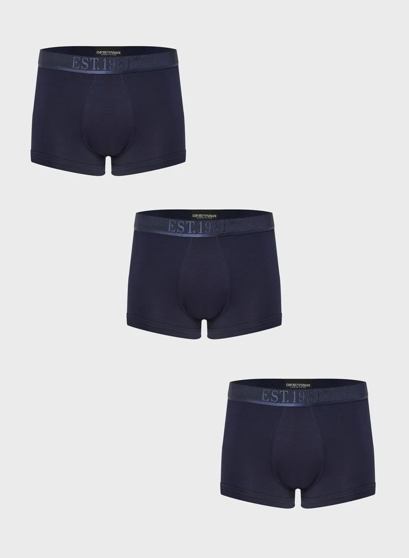 EMPORIO ARMANI 3 Pack Logo Band Boxers