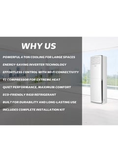 GeneralGold General Gold 3 Ton Floor Standing Air Conditioner, 36000 BTU, Inverter T3 Cool & Heat with Pipe Kit, WIFI Control, Energy Efficient R410, Quiet Operation  - Image 5