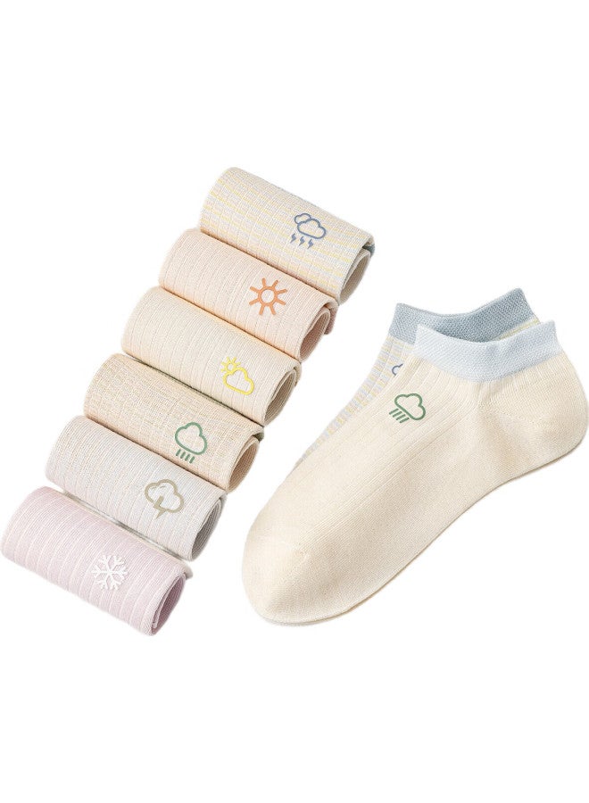 Modal 10 Pairs Of Short Socks For Women, Spring And Summer Breathable Ultra-Thin Non-Stuffy Four-Season Sweat-Absorbing Low-Cut Boat Socks Style Student Socks - Image 2