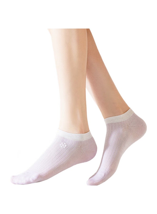Modal 10 Pairs Of Short Socks For Women, Spring And Summer Breathable Ultra-Thin Non-Stuffy Four-Season Sweat-Absorbing Low-Cut Boat Socks Style Student Socks - Image 3
