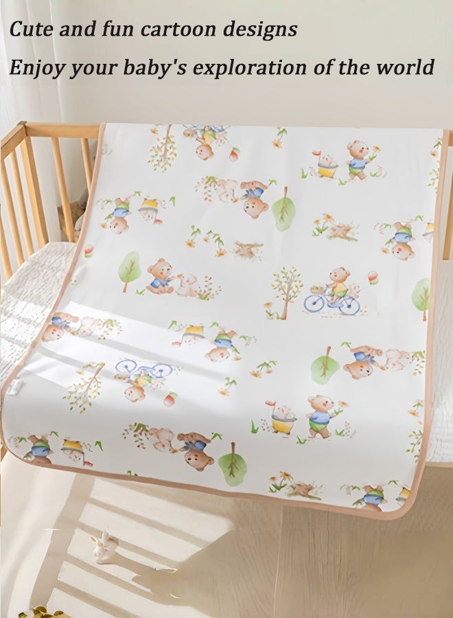 Vinnatsu Baby Waterproof Changing Pad Liners Waterproof Bed sheet  - Quilted Thicker Ultra Soft Changing Table Cover Liners for Baby Toddler Children Pet and Adults - Durable & Easy to Clean - 50×70 CM - Image 3