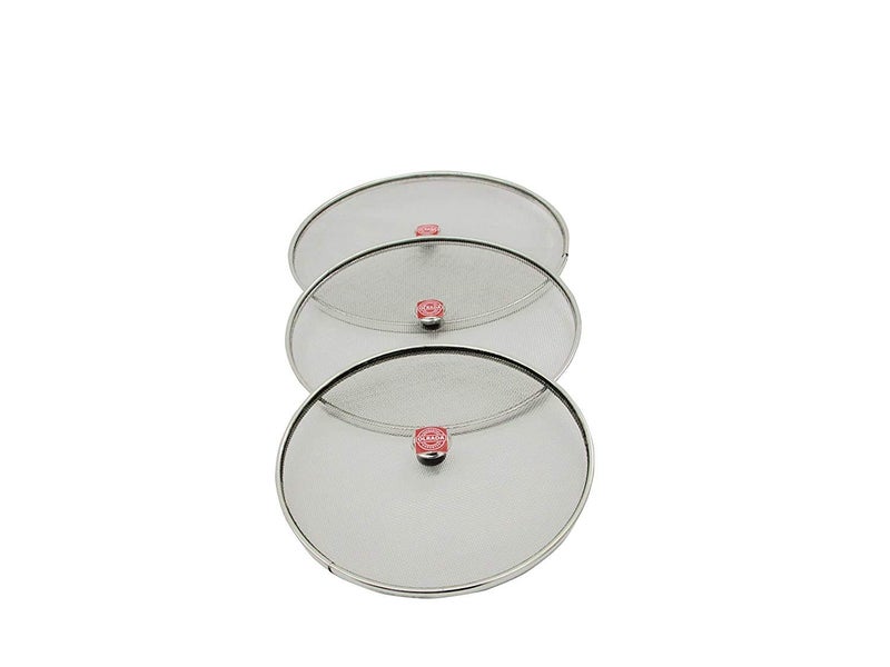 Olrada Stainless Steel Net Cover Set of 3 Pcs in Different Size Silver - Image 1