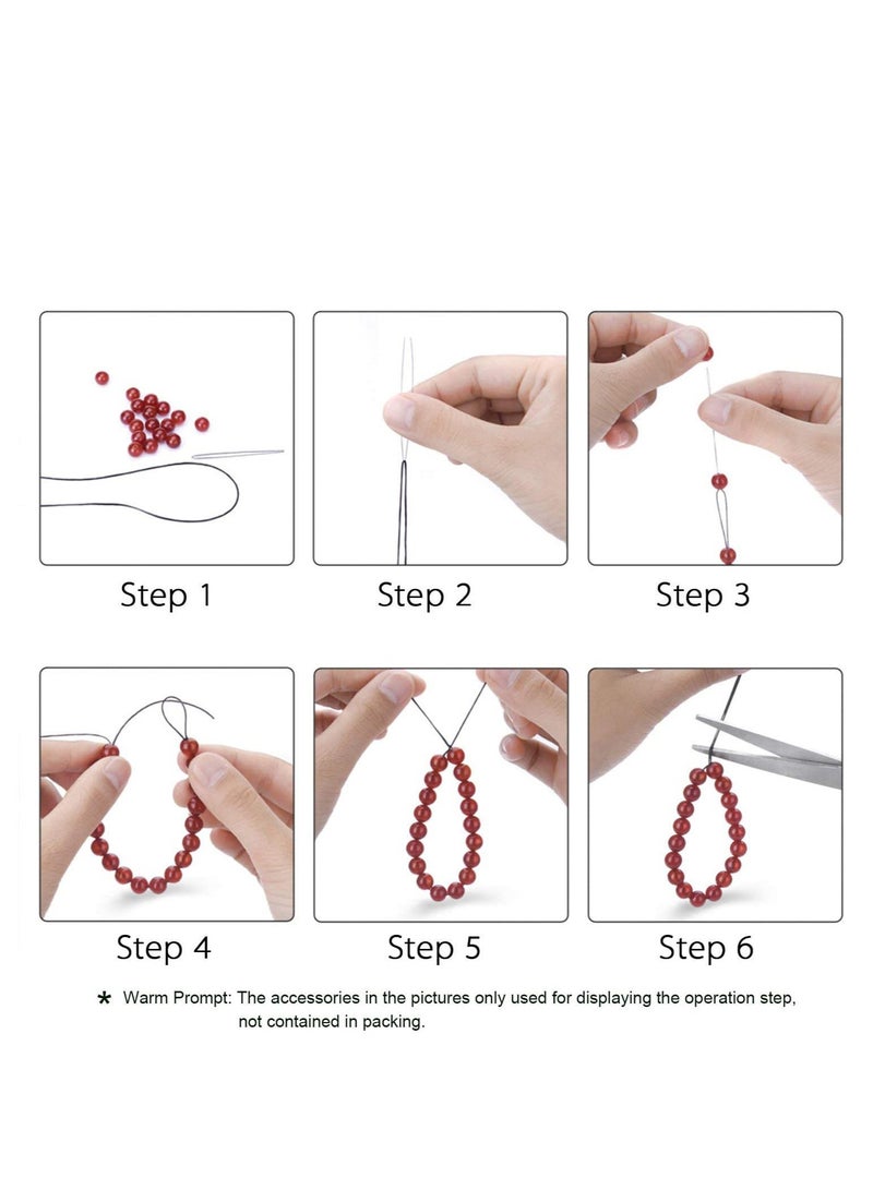 KASTWAVE Elastic Bracelet String, Transparent and Shiny Elastic Beaded Line, Crystal Stretch Bead Cord for DIY Jewelry Making Bracelet Beading 100m roll 4 Rolls 1mm Black and Clear - Image 2