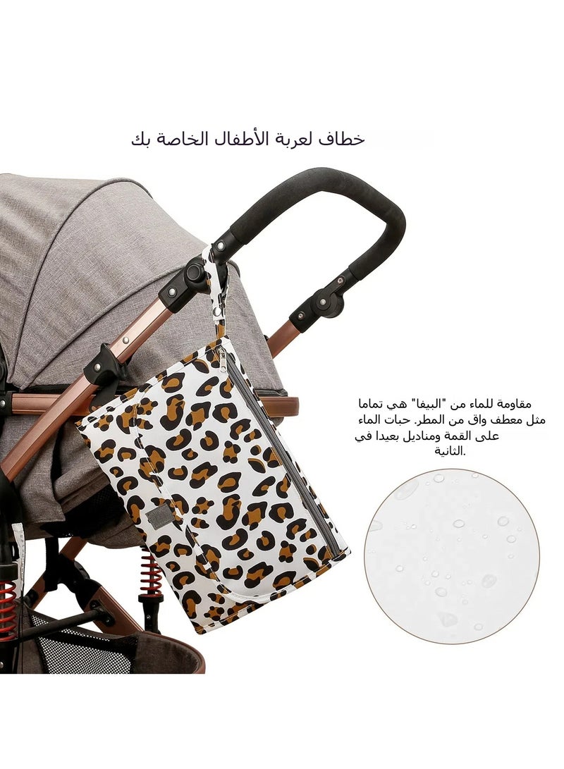 حفاضات لتغيير الطفل، وسادات مناسبة للأم والطفل، تخزين للسفر، مقاومة للماء، حقائب لحفاضات رطبة، ملحقات حقيبة تغيير أطفال. - Image 3