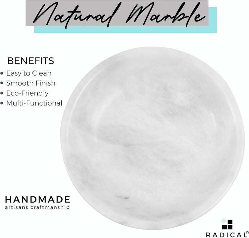 Radicaln Marble Fruit Bowl White 10 Inches Handmade Fruits Holder Table Dcor Decorative Bowl For Kitchen Counter Dcor Fruit Dish For Kitchen Accessories - Image 4