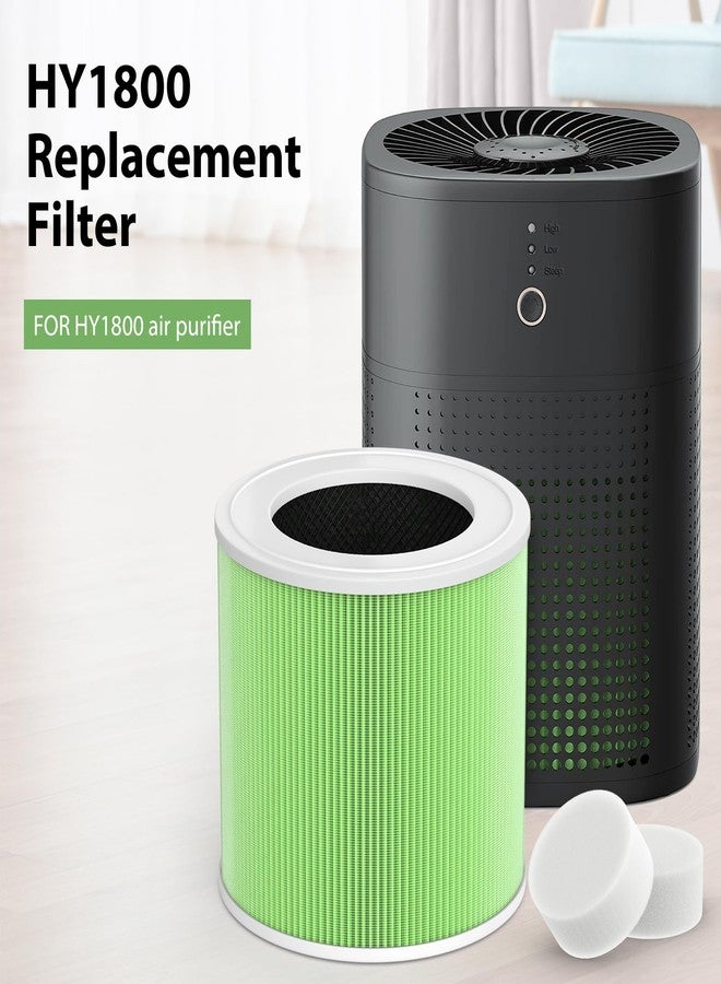 CFKREYA 2-Pack HY1800 Replacement Filters for Honeyuan/MORENTO/Loytio Air Purifiers | 3-in-1 filtration with Enhanced Carbon Technology | Compatible with CHIVALZ/AYAFATO/IOIOW HY1800 Models - Image 3