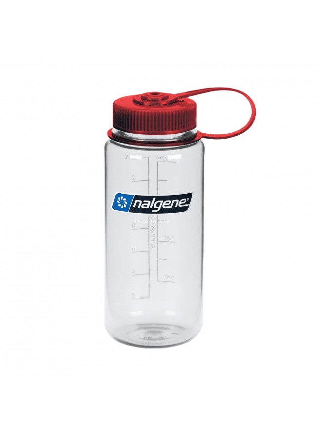 Nalgene Tritan Wide Mouth BPA-Free Water Bottle, Clear, 16 oz - Image 1