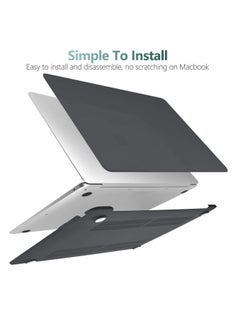 Generic MacBook Pro 13 inch Case 2020 2022 M2 M1 A2338 A2289 A2251 Model Plastic Hard Shell Case with Keyboard Cover & Screen Protector Matte Black  - Image 4